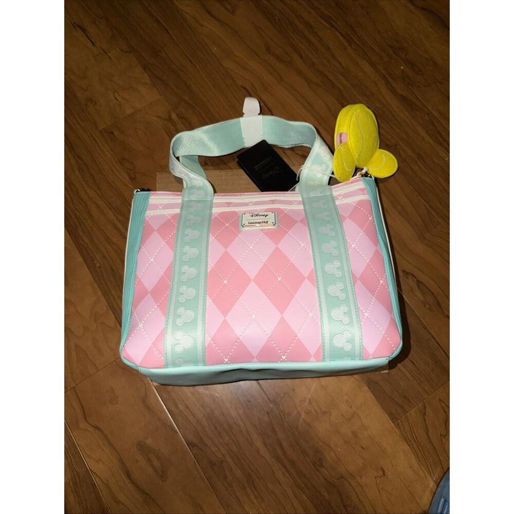 Loungefly Disney Mickey Mouse Tennis Crossbody Bag/ Tote With Coin Purse Bag NEW